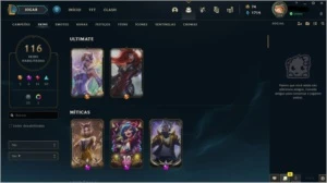 CONTA LOL NVL 259 GOLD4 116 SKINS - League of Legends