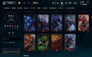 Conta No Lol Diamante 350 Skins,Todos Os Campeões,200 Croma+ - League of Legends