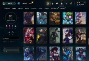 Prata 3 com 140 Champs e 81 Skins ( ADC / SUP / JG / TOP ) - League of Legends LOL