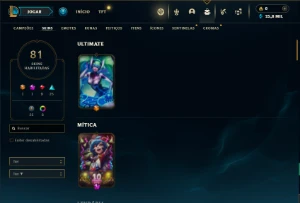 Prata 3 com 140 Champs e 81 Skins ( ADC / SUP / JG / TOP ) - League of Legends LOL