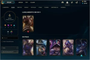 Conta LOL 2013 Unranked - Raridades - League of Legends