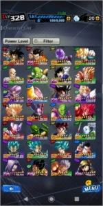 conta dragon ball legends quase full lvl 328