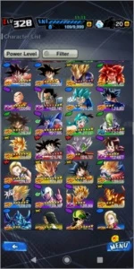 conta dragon ball legends quase full lvl 328