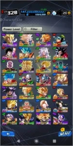 conta dragon ball legends quase full lvl 328