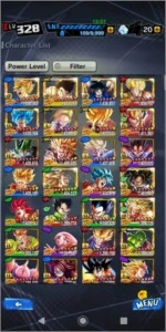 conta dragon ball legends quase full lvl 328