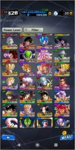 conta dragon ball legends quase full lvl 328