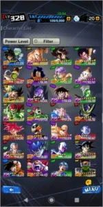 conta dragon ball legends quase full lvl 328