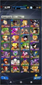 conta dragon ball legends quase full lvl 328