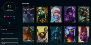 94 champions - 43 skins - antiga 2012 - rammus rei - League of Legends LOL