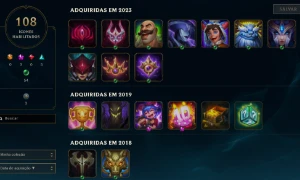 94 champions - 43 skins - antiga 2012 - rammus rei - League of Legends LOL