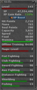 Elite Knight lvl 143 c/ 15 dias de PA - Harmonia - Tibia