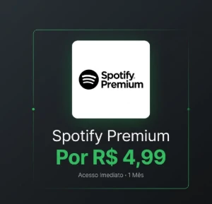 Spotify Premium 1 Mês – Sem Anúncios + Download Offline
