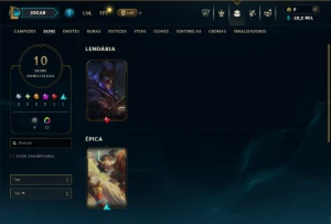 Mestre com 50 Champs e 10 Skins ( 25 PDL ) - League of Legends LOL
