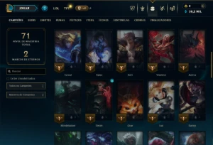 Mestre com 50 Champs e 10 Skins ( 25 PDL ) - League of Legends LOL