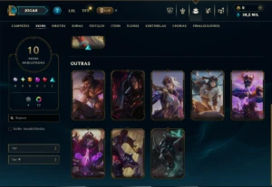Mestre com 50 Champs e 10 Skins ( 25 PDL ) - League of Legends LOL