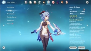 [AR58] - 13x Personagens 5* | 4x Armas 5*  | Ganyu+Amos - Genshin Impact