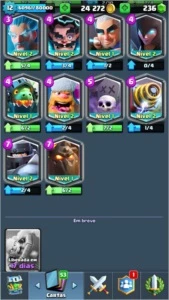 conta clash royale nv 12