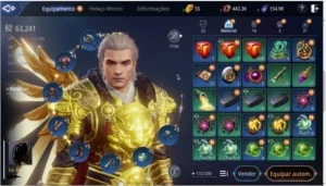 Guerreiro lv 64 com 63K de POWER - MIR4