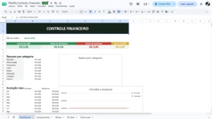 Planilha de controle financeiro - Planilhas e Dashboards