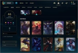 Conta Unranked com 46 skins e 62 champs - League of Legends LOL