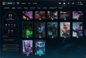 Conta ferro 2 com 140 Champs e 85 Skins - League of Legends LOL