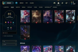 Conta ferro 2 com 140 Champs e 85 Skins - League of Legends LOL