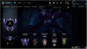 Conta DIAMANTE 1, com MMR POSITIVO E  228 skins. - League of Legends LOL