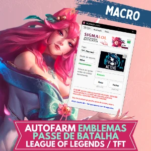 Macro Para LOL/TFT: Farm Passe de Batalha - Emblemas - League of Legends