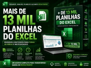 13 Mil Planilhas Excel - Planilhas e Dashboards