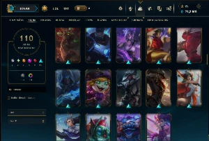 Ferro 1 com TODOS os Champs e 110 Skins - League of Legends LOL