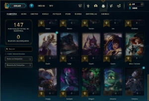 Ferro 1 com 35 Champs e 43 Skins - League of Legends LOL