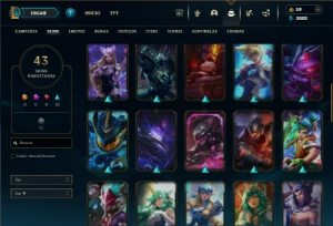 Ferro 1 com 35 Champs e 43 Skins - League of Legends LOL