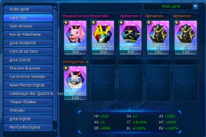 Conta iniciante com OMM e set Hazard no LADMO - Omegamon - Digimon Masters Online