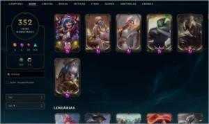 CONTA DE LOL 352 SKINS 5 SKINS PRESTIGIOS - League of Legends