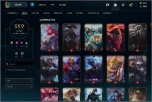 CONTA DE LOL 352 SKINS 5 SKINS PRESTIGIOS - League of Legends
