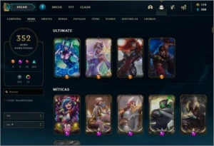CONTA DE LOL 352 SKINS 5 SKINS PRESTIGIOS - League of Legends