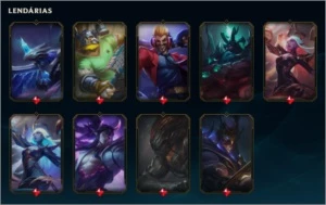CONTA LOL 92 SKINS 130 CHAMPS 9 LENDÁRIAS - League of Legends