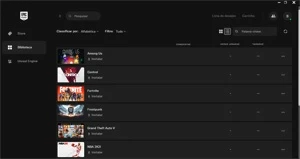 Contade jogo contém: Gta v, fortnite, control, NBA 2K...