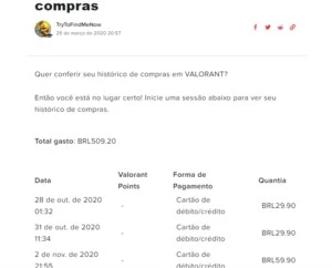 conta com delícuo - Valorant