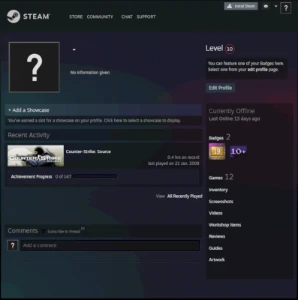 Conta Antiga Steam 19 Anos (12 Setembro De 2003) - Counter Strike CS