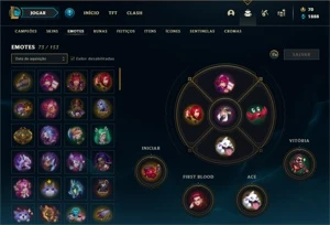 Conta ouro 4 com 95 Champs e 54 Skins + 1 Prestigio - League of Legends LOL