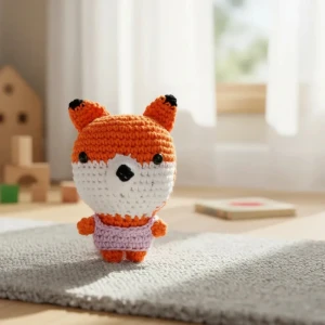 Raposa Cabeçuda Amigurumi Artesanal Bebê Decoração Quarto - Artesanato e Personalizados