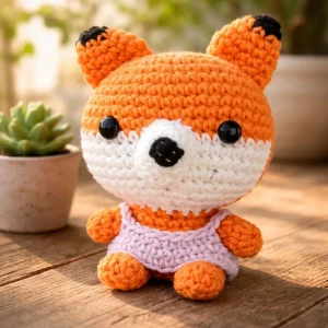 Raposa Cabeçuda Amigurumi Artesanal Bebê Decoração Quarto - Artesanato e Personalizados