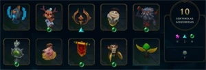 Conta LOL League of Legends com 4238 RP e 74 skins
