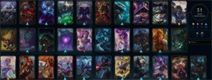 Conta LOL League of Legends com 4238 RP e 74 skins