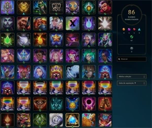 Conta LOL League of Legends com 4238 RP e 74 skins
