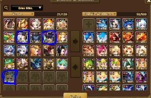 Conta SW early game com Lora Ld nat 5 E leah+fei - Summoners War