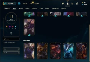 Conta ouro 4 com 11 skins e 42 champs - League of Legends LOL