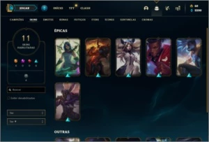 Conta ouro 4 com 11 skins e 42 champs - League of Legends LOL