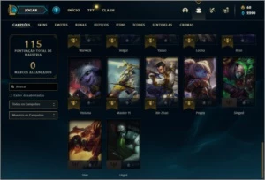 Conta ouro 4 com 11 skins e 42 champs - League of Legends LOL